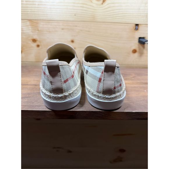 Tengyufly Leather Slip On Flat for Women's Fashion Sneakers Plaid Loafers Espadr - Picture 5 of 11